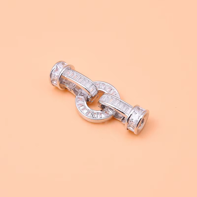 Bijoux en argent regardé 925 avec fermoir à bouton, perle de luxe légère, matériel perlé fait à la m