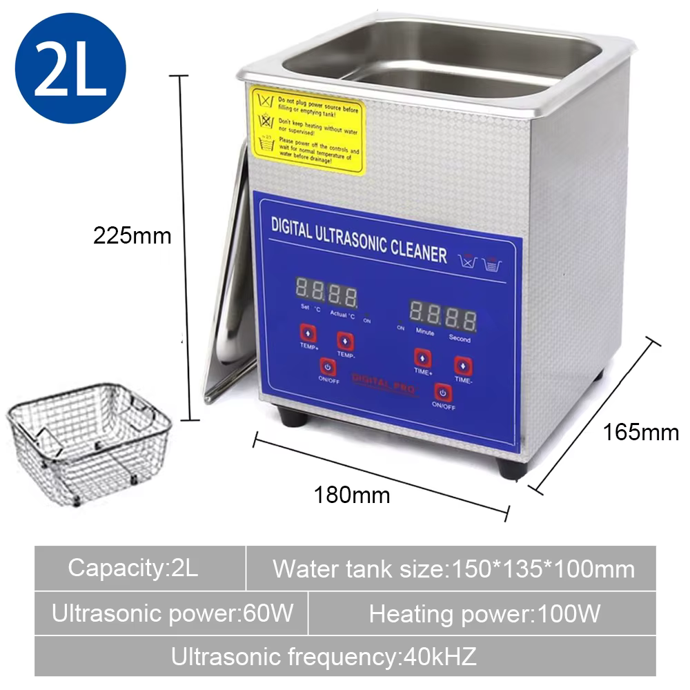 Nettoyeur à ultrasons portable 1,3-30L pour bijoux, lunettes, prothèses dentaires – Bain de nettoyag