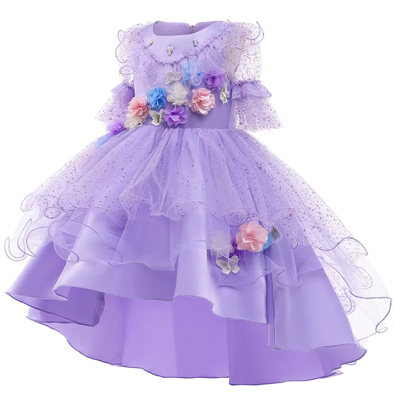 Costume de noël de première Communion pour enfants, robe de princesse d'anniversaire pour enfants, r