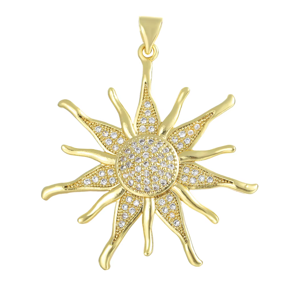 Juya 18K plaqué or fait à la main zircon cubique émail Fatima turc grec mauvais œil breloques pour b