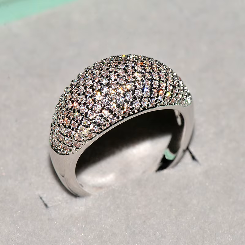 Bagues en or 18 carats pour femmes, Bijoux fins de luxe avec diamants, fête d'anniversaire de mariag