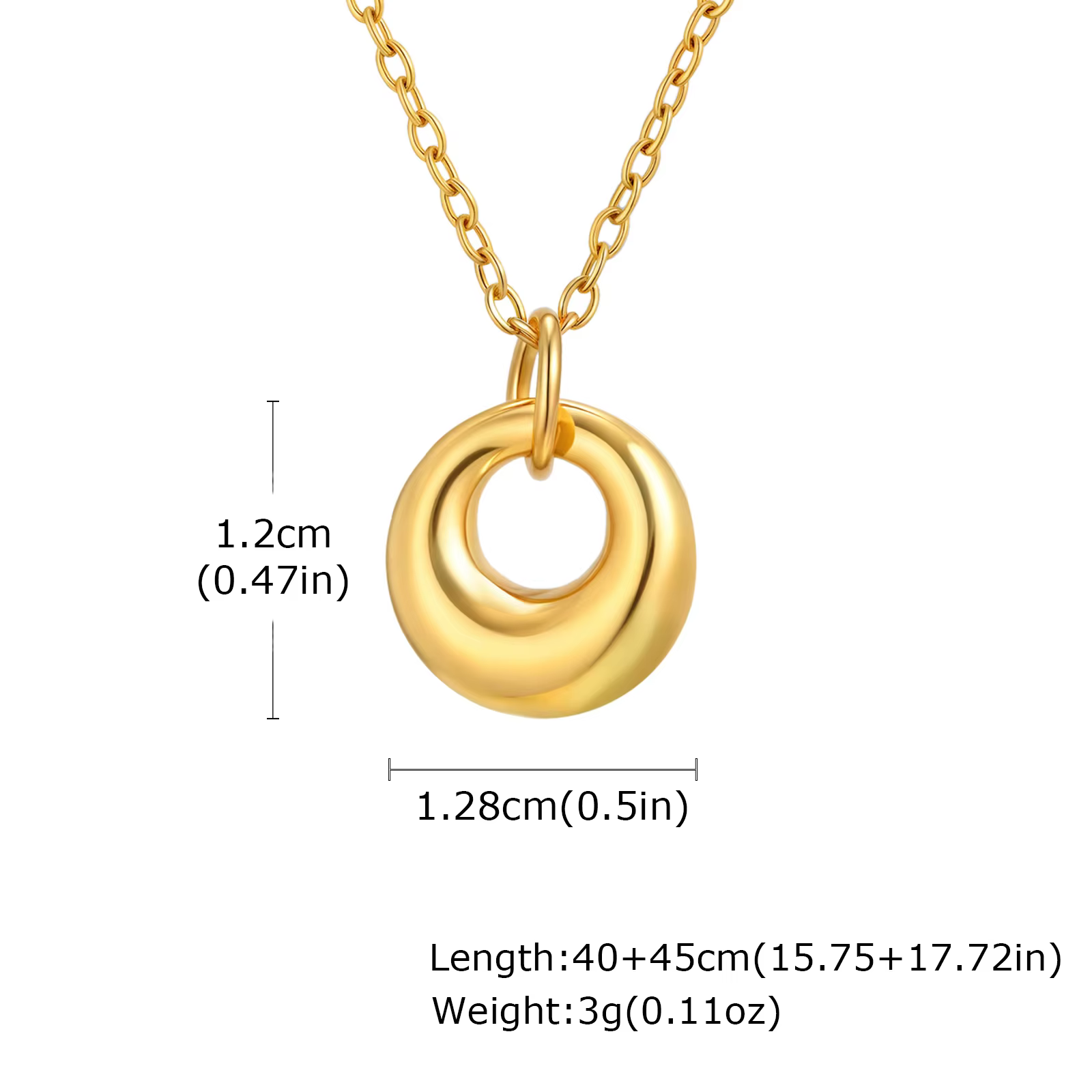 Vnox – collier avec pendentif ovale creux pour femmes, collier de gouttelettes d'eau en acier inoxyd