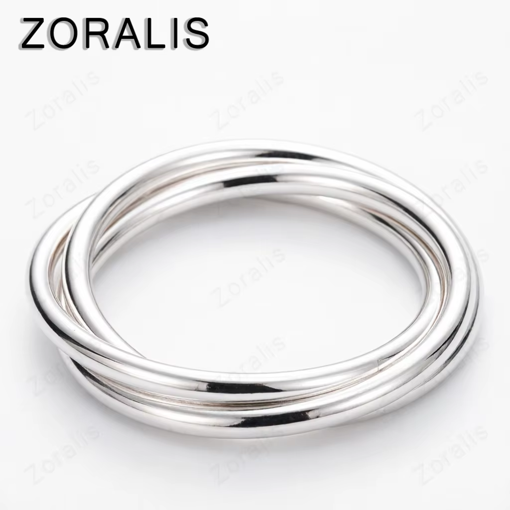 Bracelet en or 18 carats à trois cercles, bijoux porte-bonheur pour amoureux, cadeau pour femme, fêt
