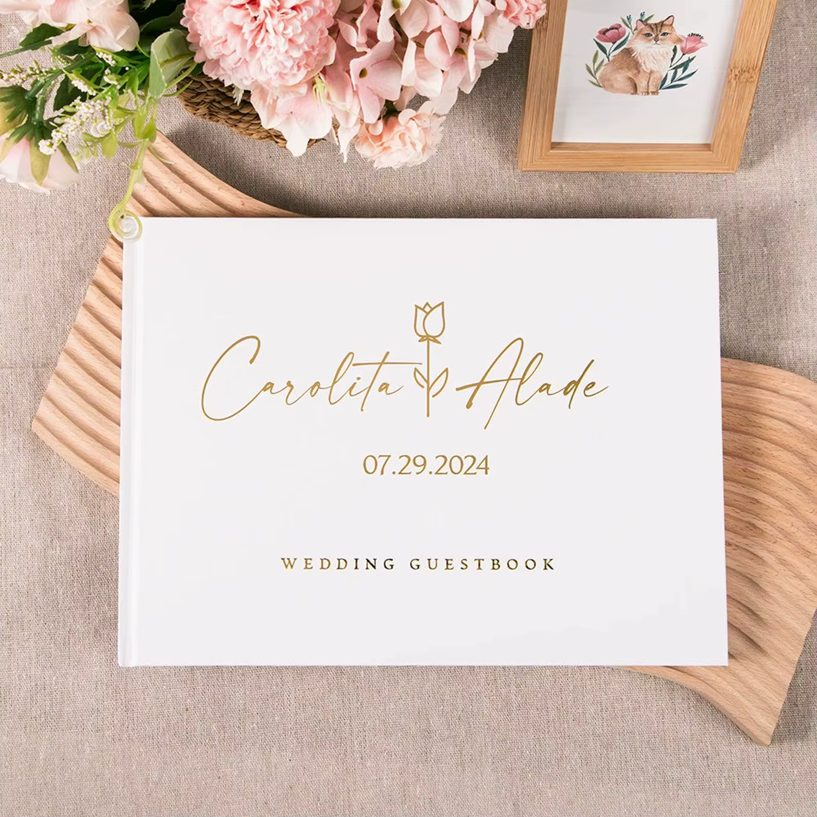 Livre d'or de mariage personnalisé