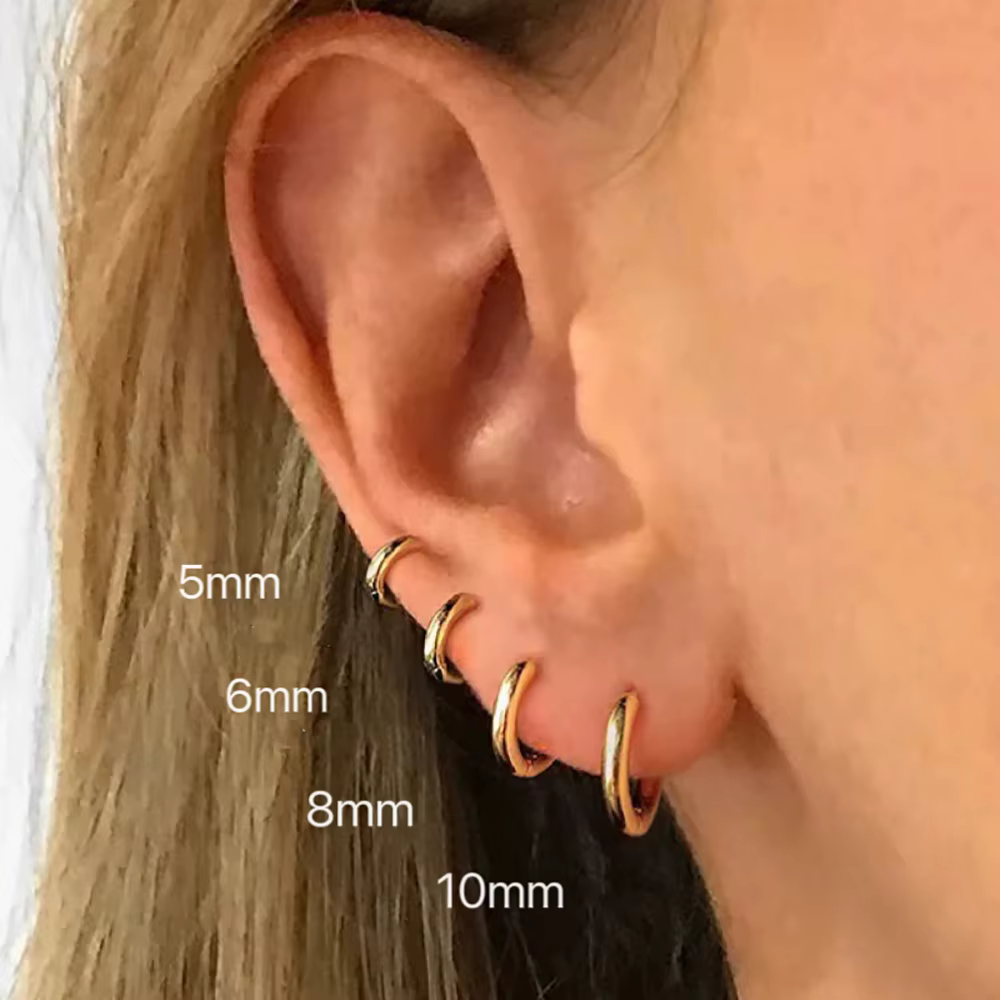 Mariasz – boucles d'oreilles minimalistes en acier inoxydable