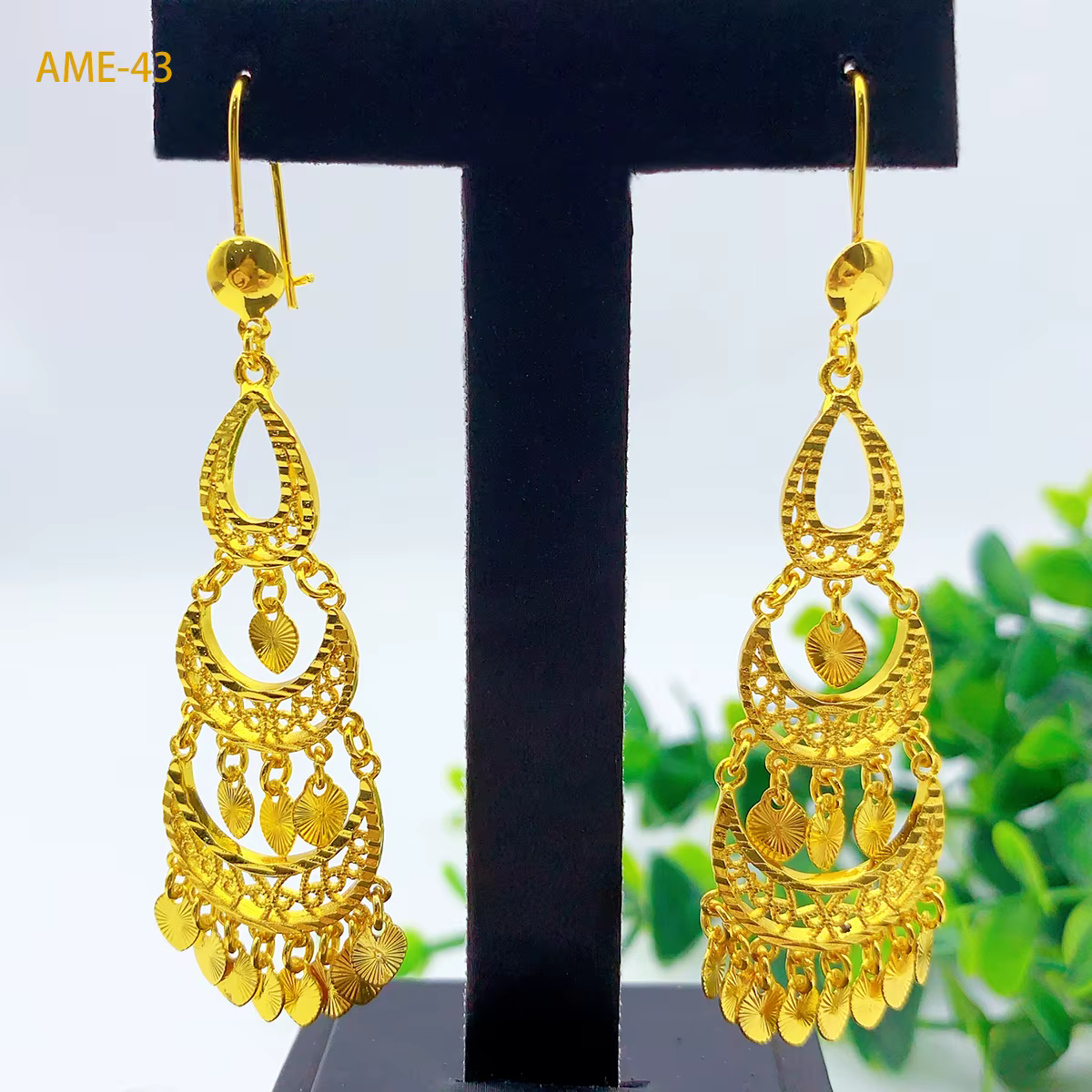 ANIID Dubai dame Design gland boucles d'oreilles bijoux pour femmes éthiopien africain couleur or