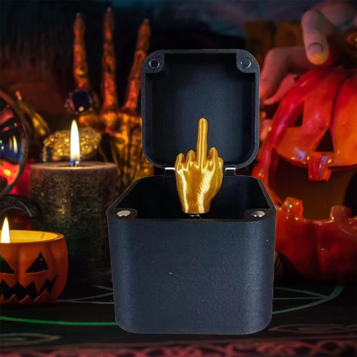 1 boîte cadeau pop-up en forme de doigt d'honneur