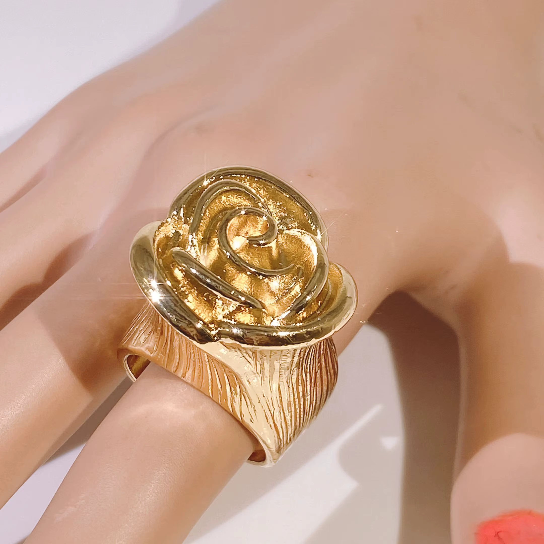 Bague en or 18 carats plaqué or du Brésil pour femme