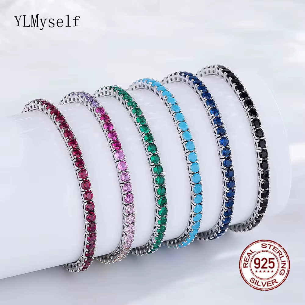 YLMyself-Bracelet Tennis en Argent 925 pour Femme