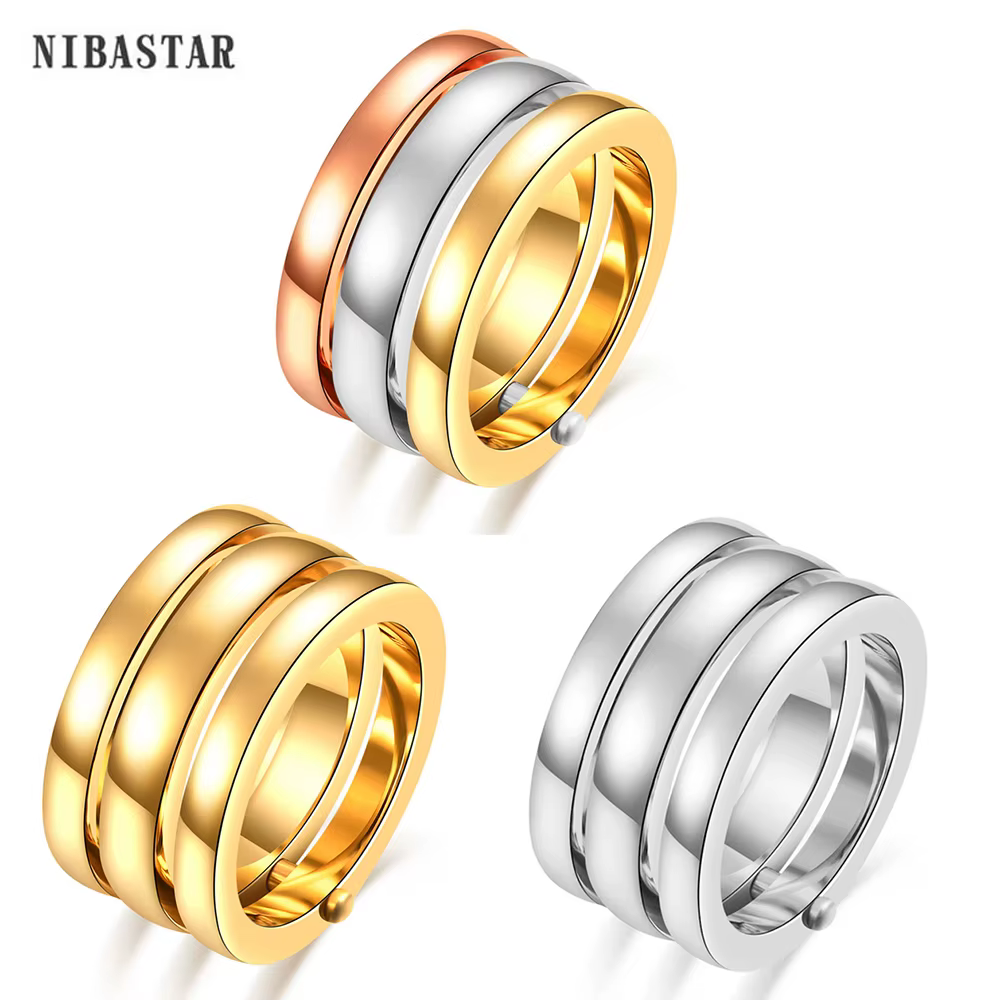 Bague classique à 3 doigts pour femmes