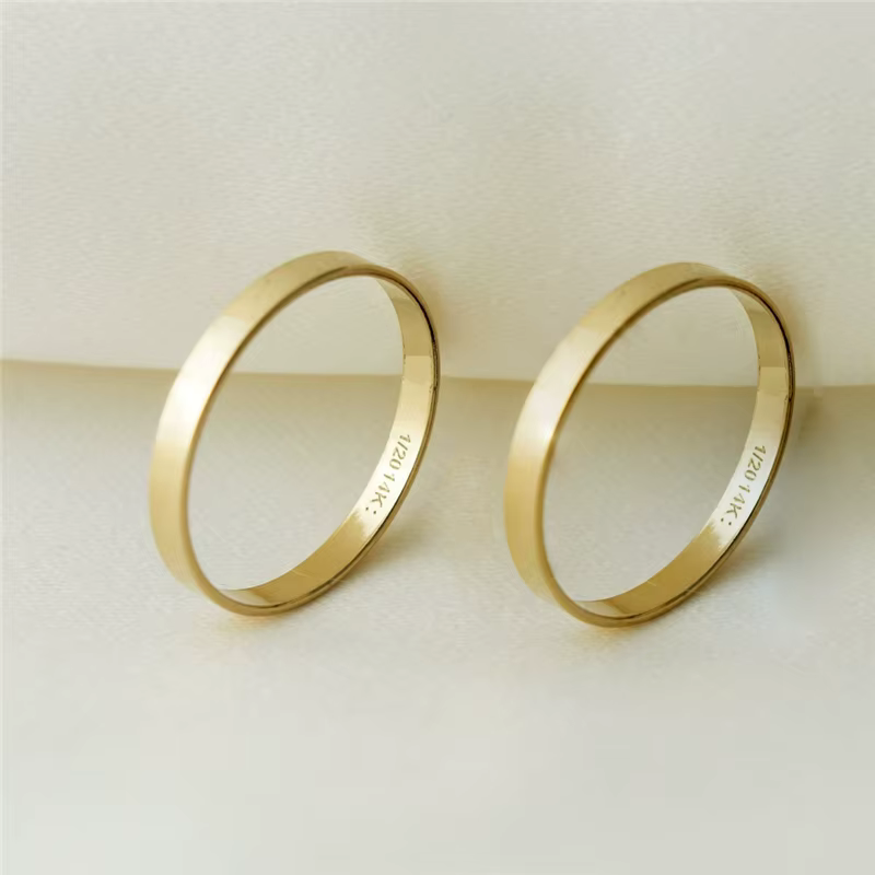 Bague plate en or 14 carats plaqué or 2