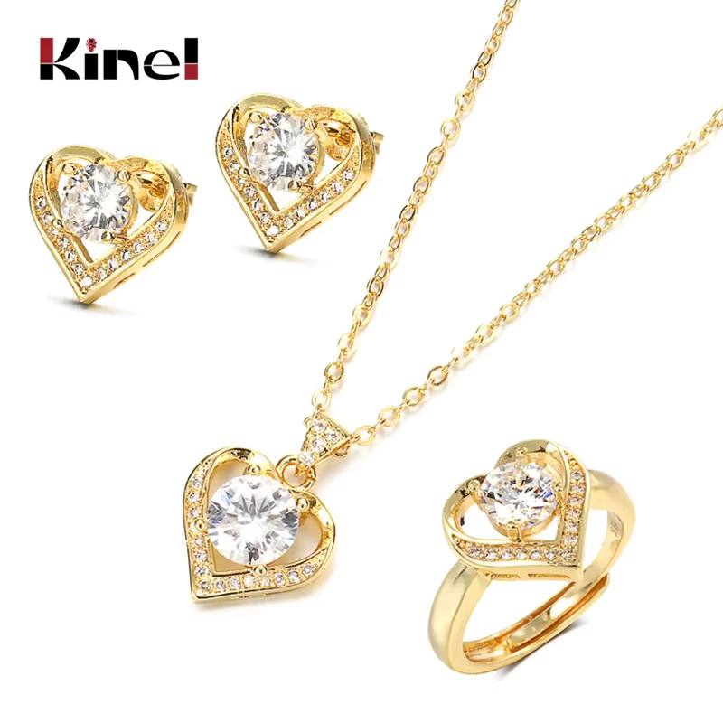 Kinel – ensemble de bijoux en or et Zircon 18 carats