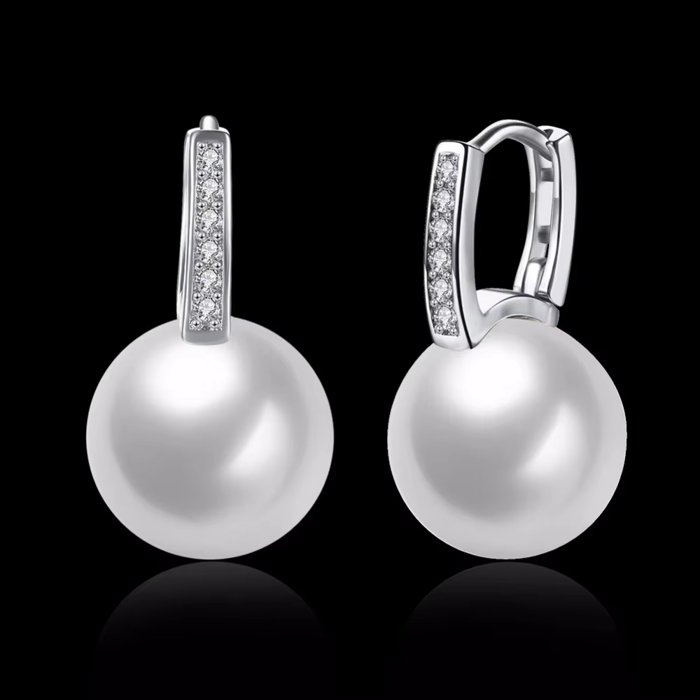 Lekani-Petites boucles d'oreilles créoles en argent regardé 925 pour femmes