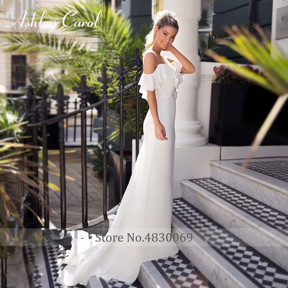 Ashley Carol-Robe de Mariée Sirène en Mousseline de Soie