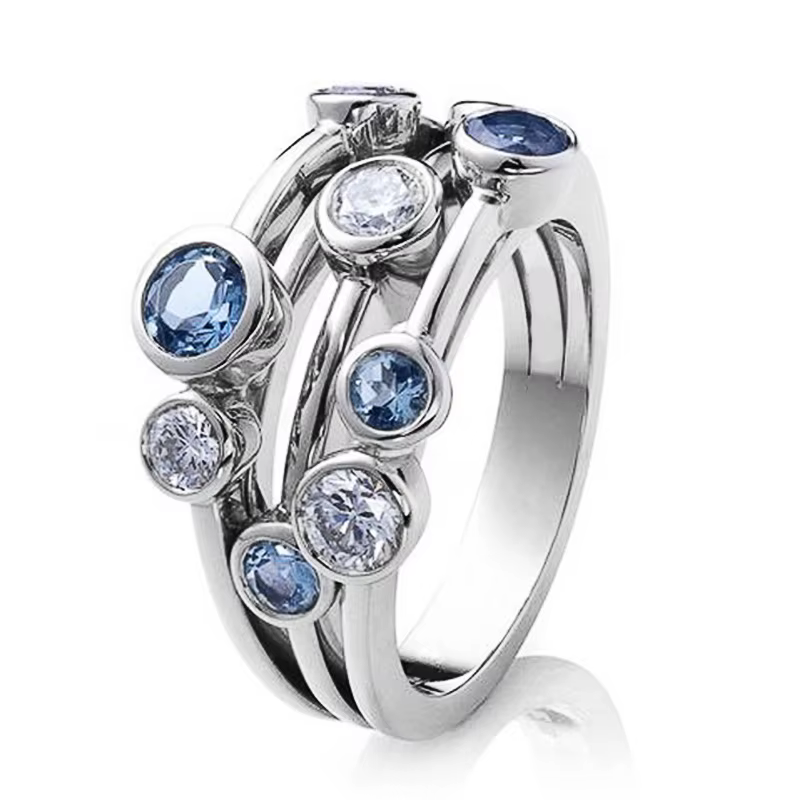 Bague Huitan simple à 3 rangs pour femme