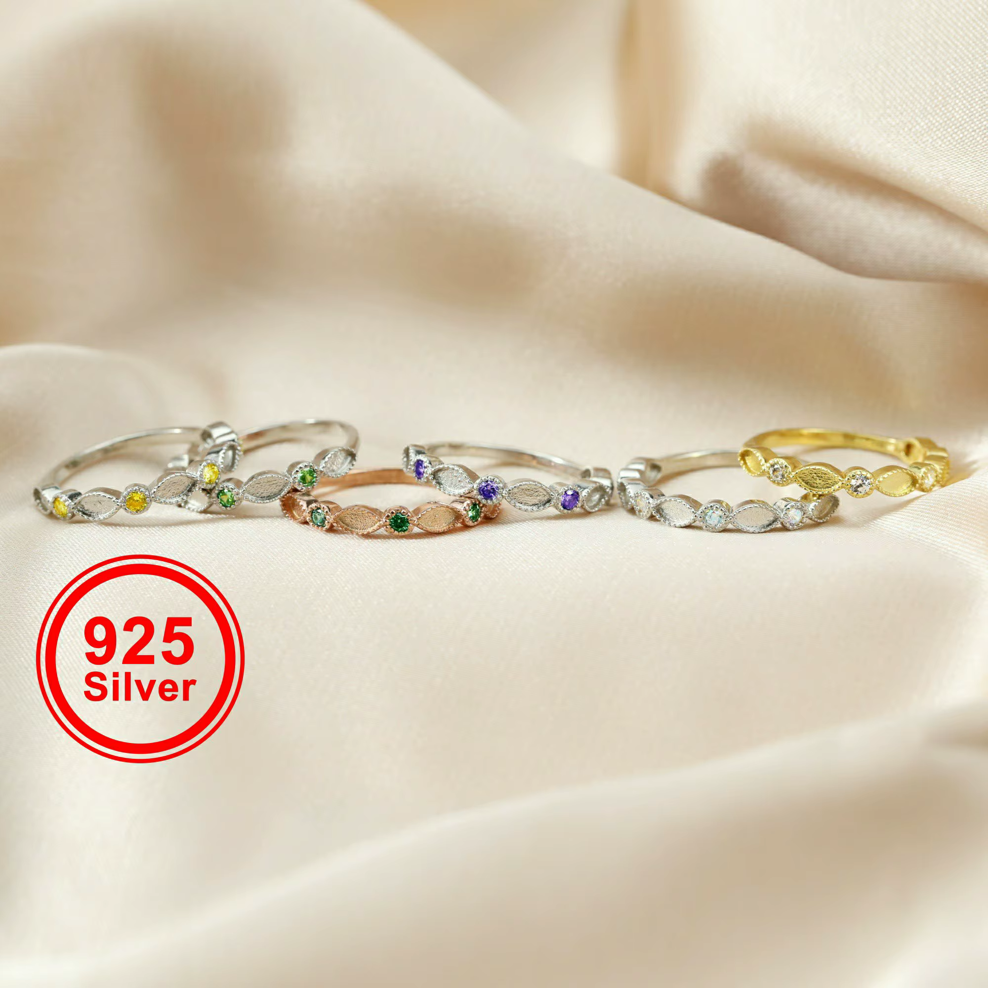 1 pièce, Bague en résine pour la conservation du lait maternel, en argent sterling 925 massif plaqué or rose, avec sertissage marquise 2x4MM et 2mm, 1294219
