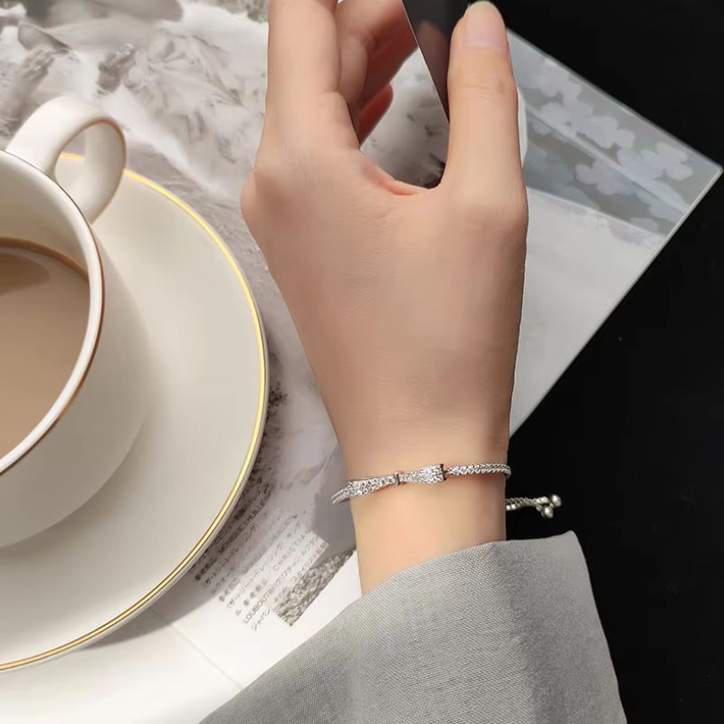 ANENJERY offre spéciale AAAAA Zircon arc Bracelet mode Simple réglable