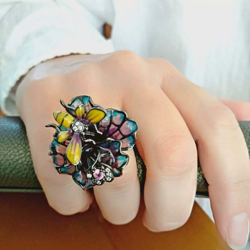 Bague de Fiançailles en Or Noir pour Femme