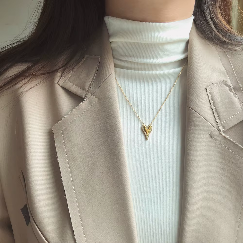 Amaiyllis-Collier Pendentif Coeur Or 18K