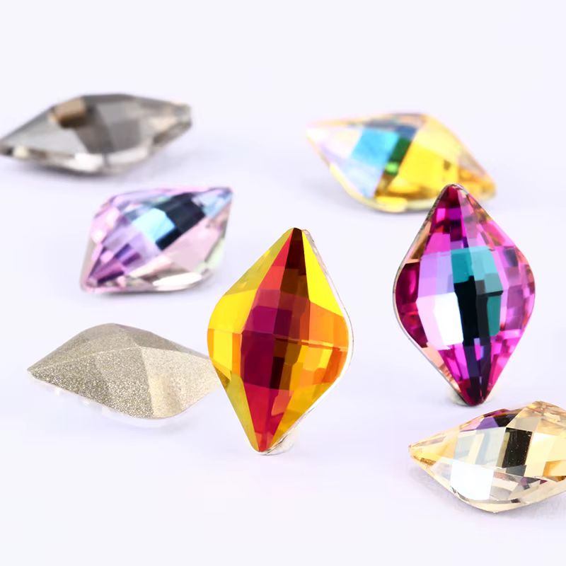 Strass brillants en cristal K9 pour décoration de bijoux au citron 9x14mm
