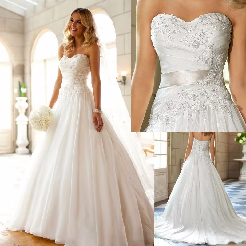 Robe de mariée sans bretelles