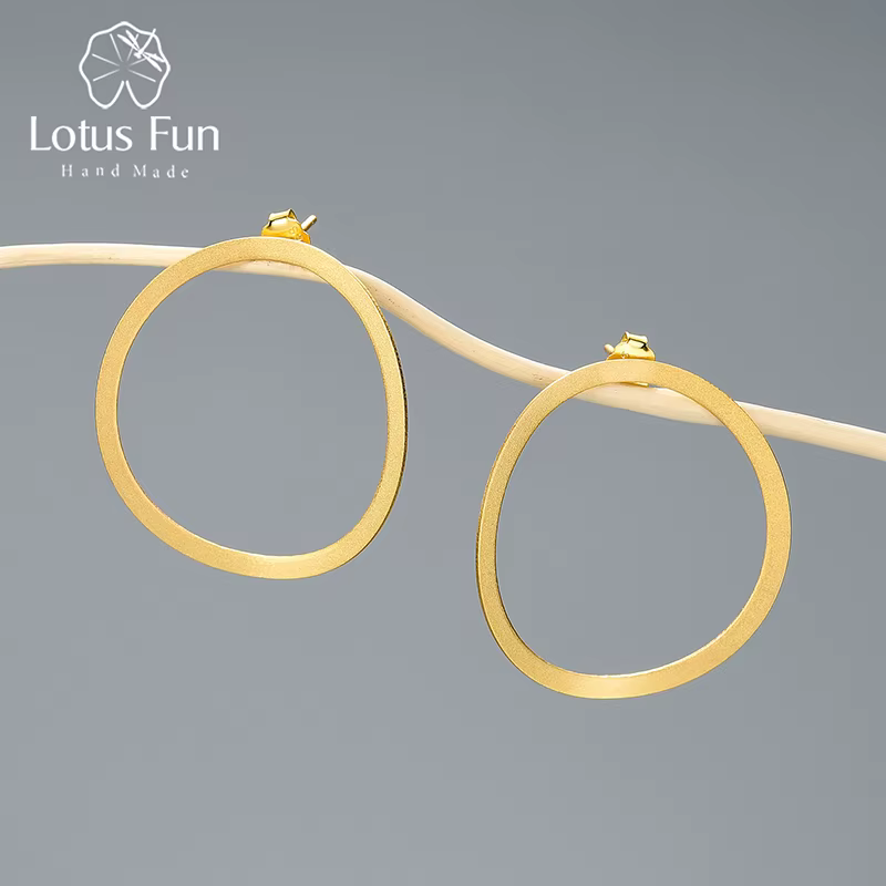 Lotus Fun – boucles d'oreilles minimalistes en or 18K