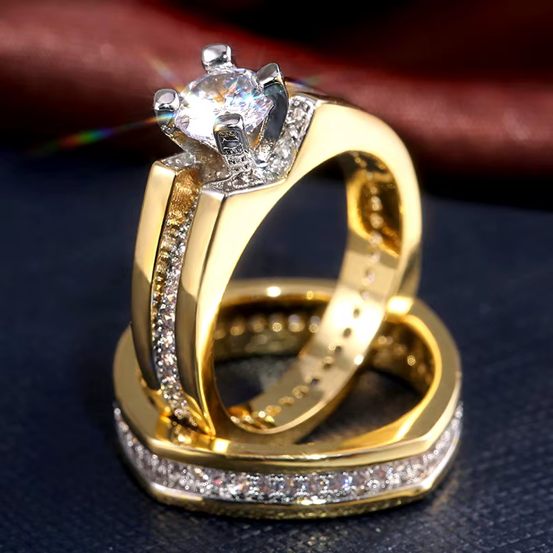 Huitan – ensemble de bagues de mariage pour femmes