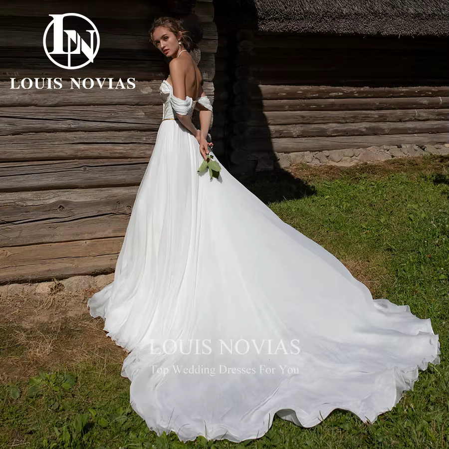 Modiis-Robe de mariée A-Line en tulle plissé