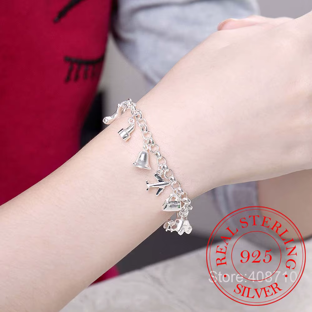 Jolis Bracelets en argent Sterling 925 pour femmes