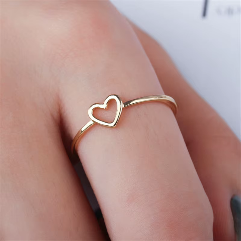 Woozu – bagues d'amour simples pour femmes