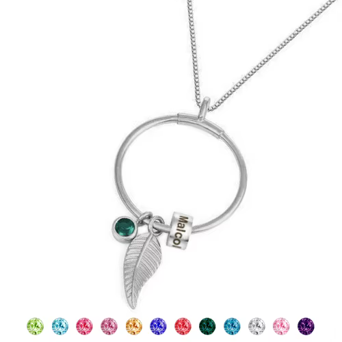 Collier de perles avec noms de famille personnalisés pour femmes