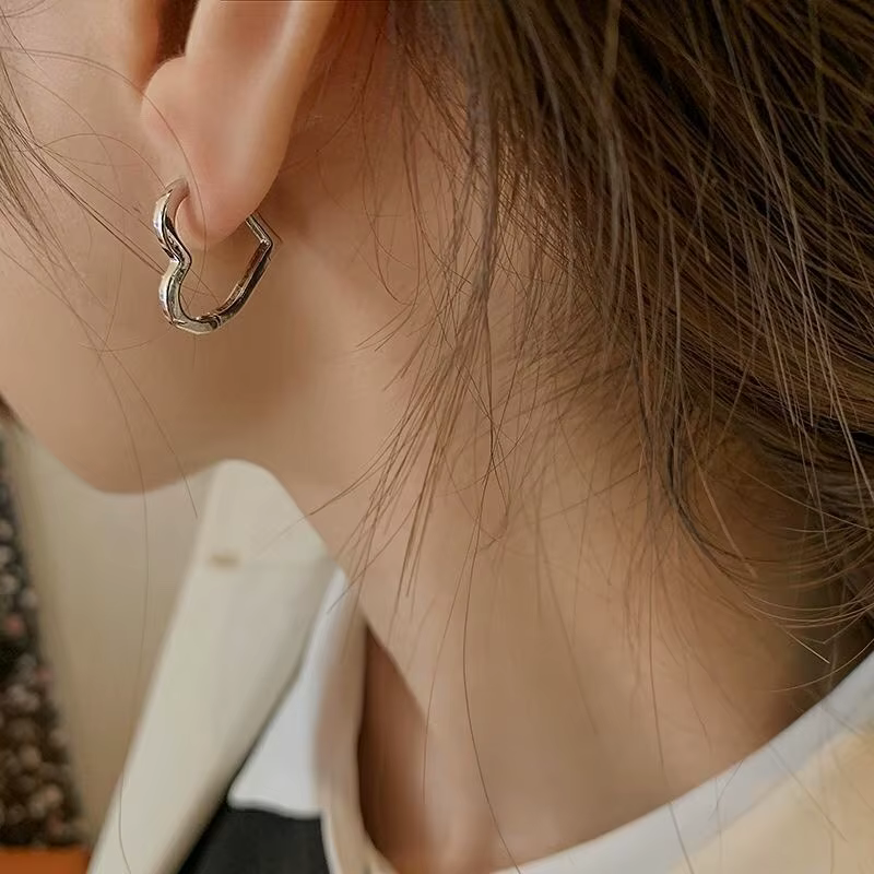 REETI – boucles d'oreilles en argent Sterling 925, créoles en forme de cœur, bijoux créatifs Sexy pour femmes, cadeau personnalisé
