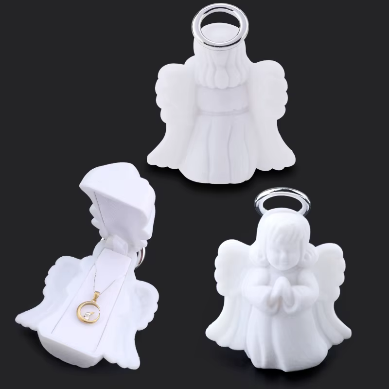 Boîte à bijoux blanche en velours