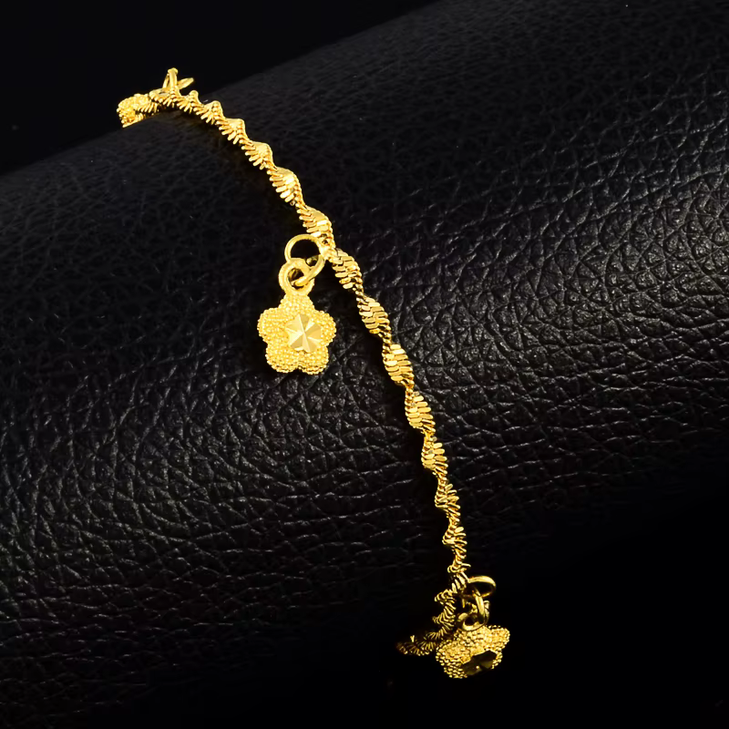 Bracelet en or véritable 24K
