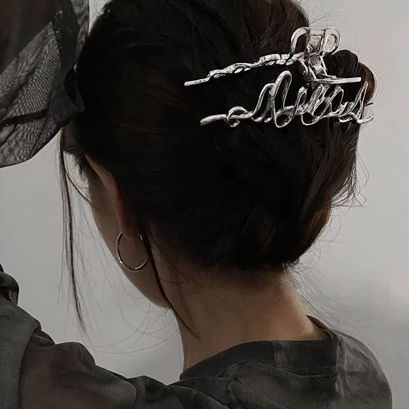 Ruoshui femme nouveauté épingles à cheveux irrégulières Style Punk métal argent griffes Barrettes femmes accessoires