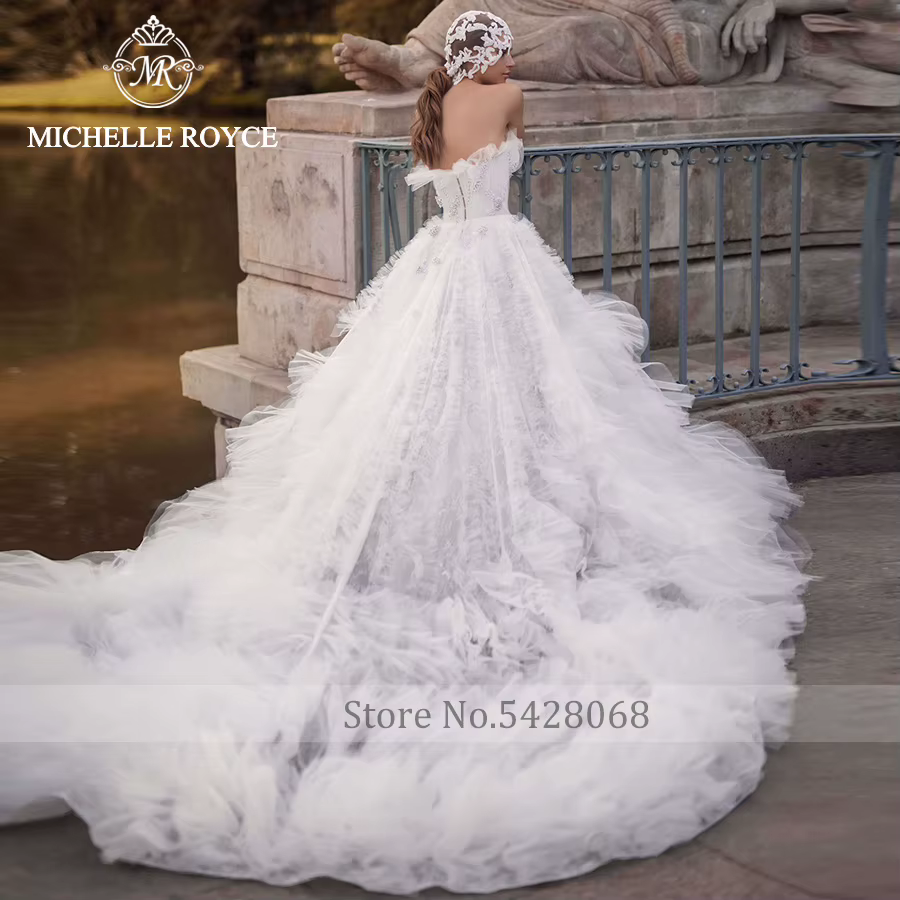 Michelle Royce a-ligne robes De mariée pour les femmes Sexy chic chérie Appliques romantique princesse robe