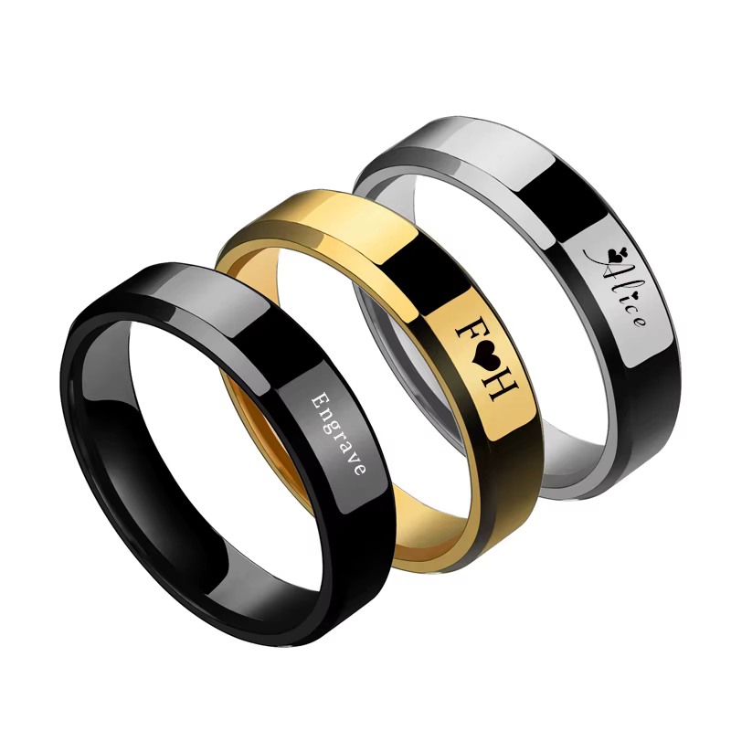 Acheerup – bagues de Couple en acier inoxydable