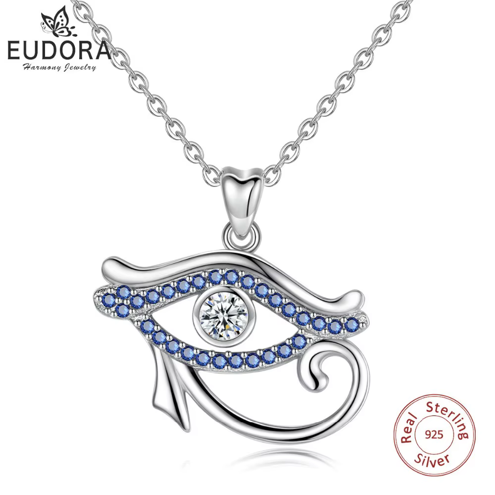 EUDORA – collier pendentif œil d'horus en argent Sterling 925