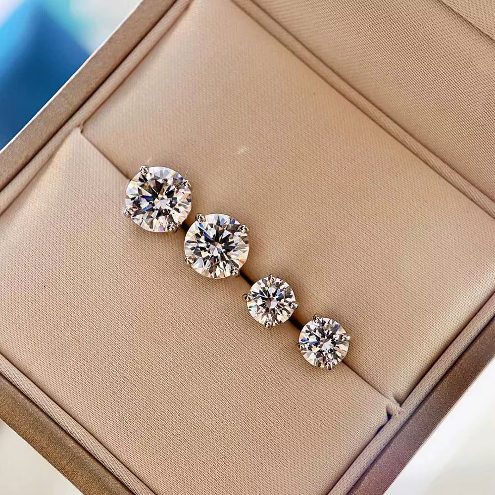 Boucles d'oreilles Solitaire en diamant