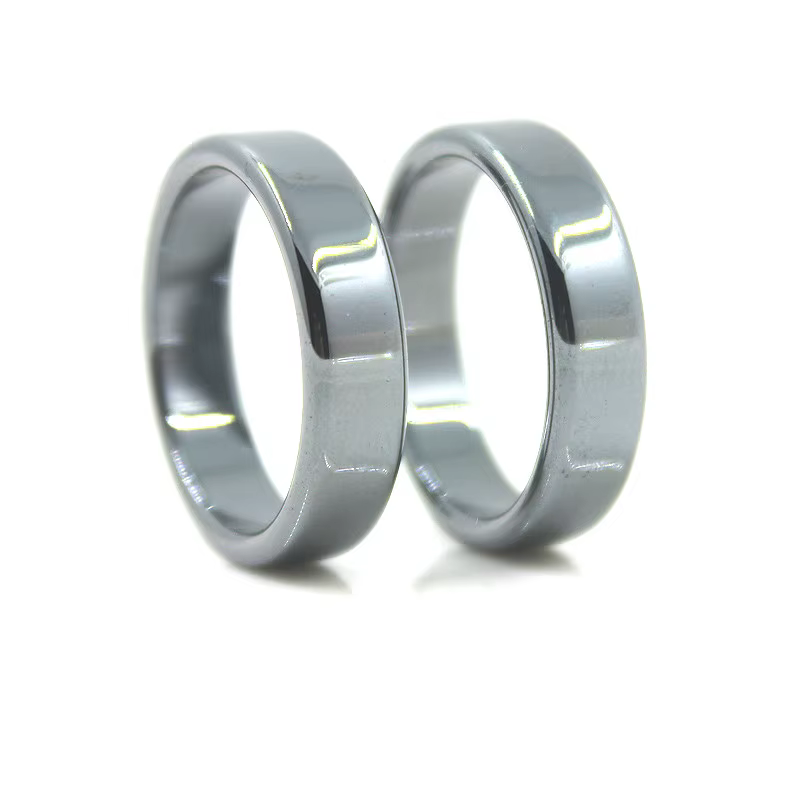 1 pièce, bague plate en hématite la plus vendue