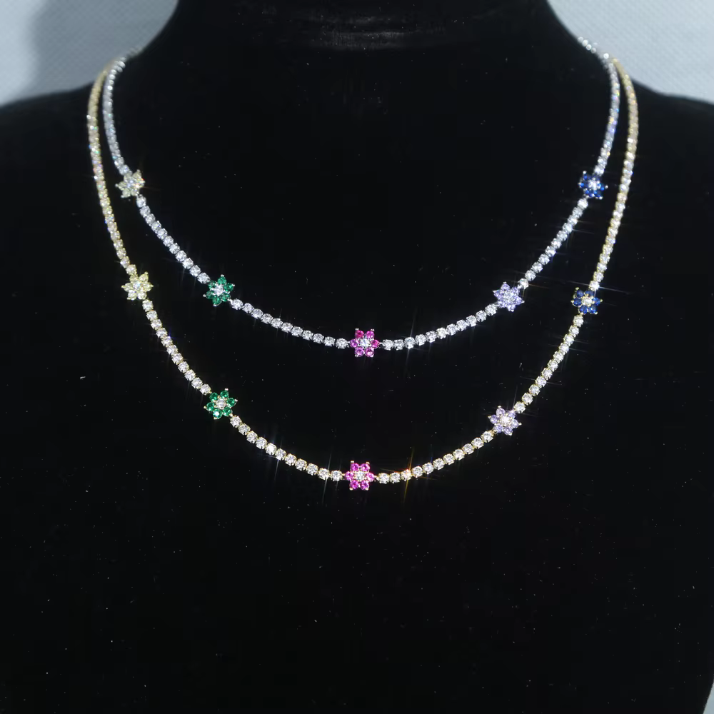 Collier ras du cou en zircone cubique pour femmes