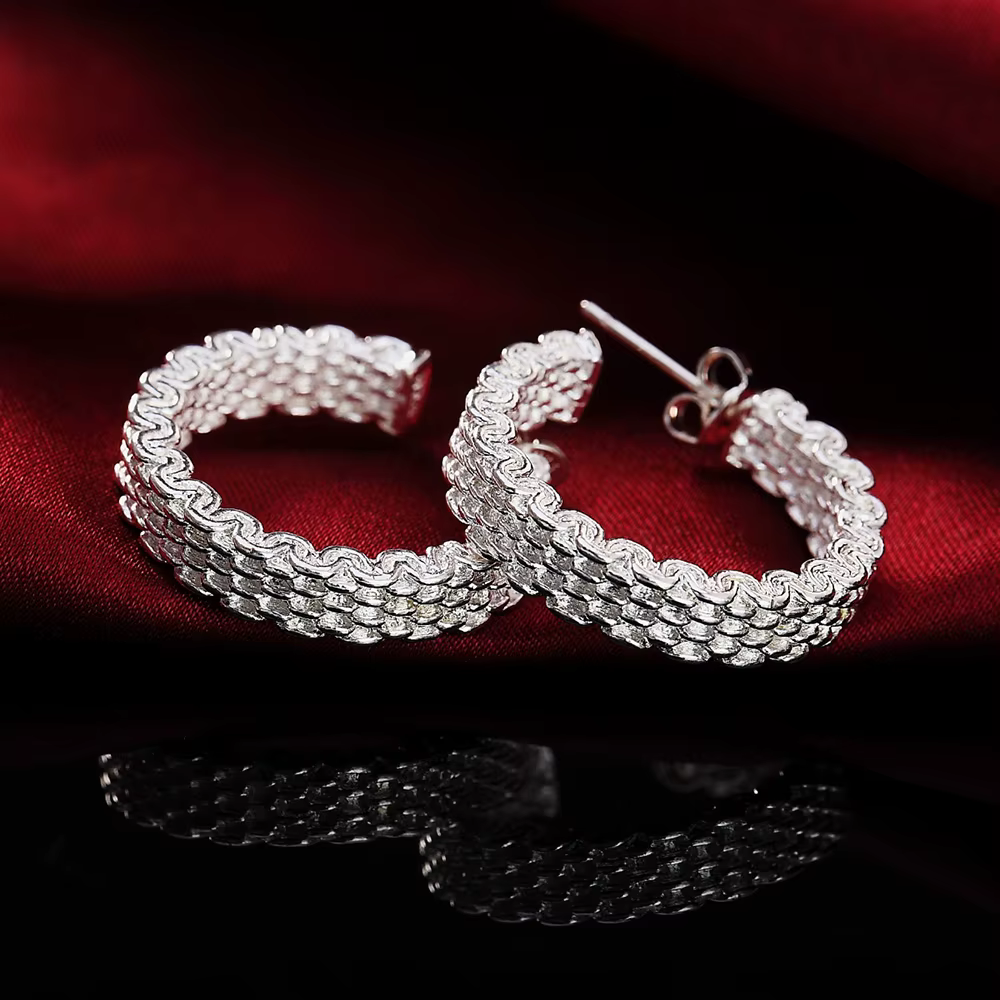 Boucles d'oreilles en argent Sterling 925