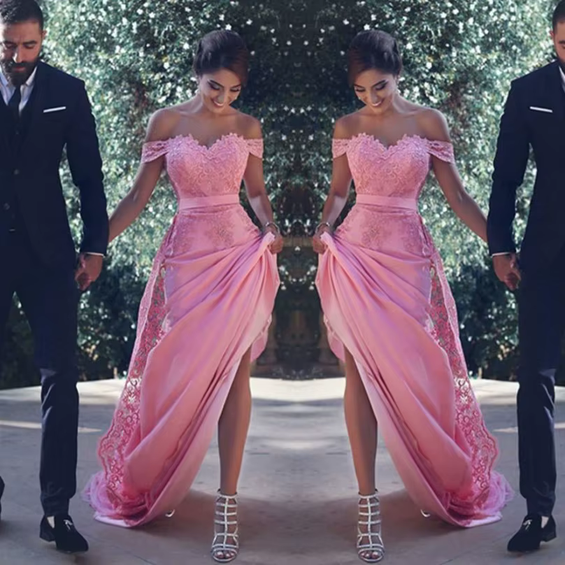 Robe de demoiselle d'honneur rose