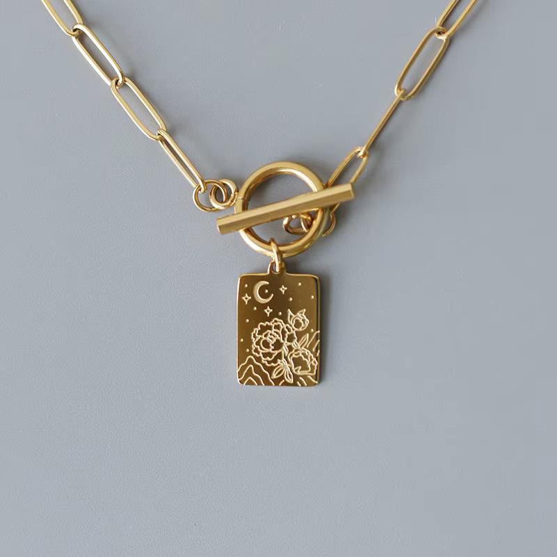 Amaiyllis-Collier en or 18 carats pour femme