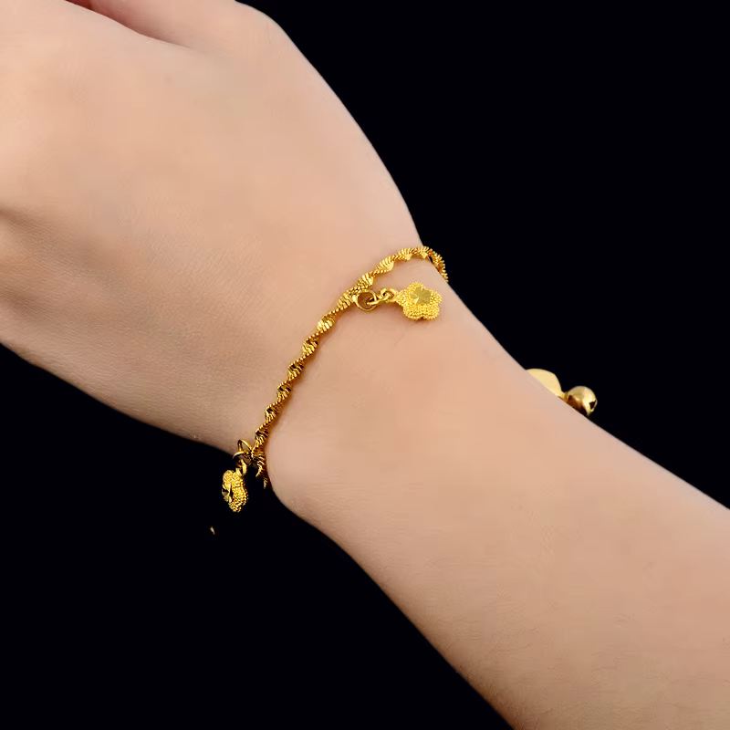 Bracelet en or véritable 24K