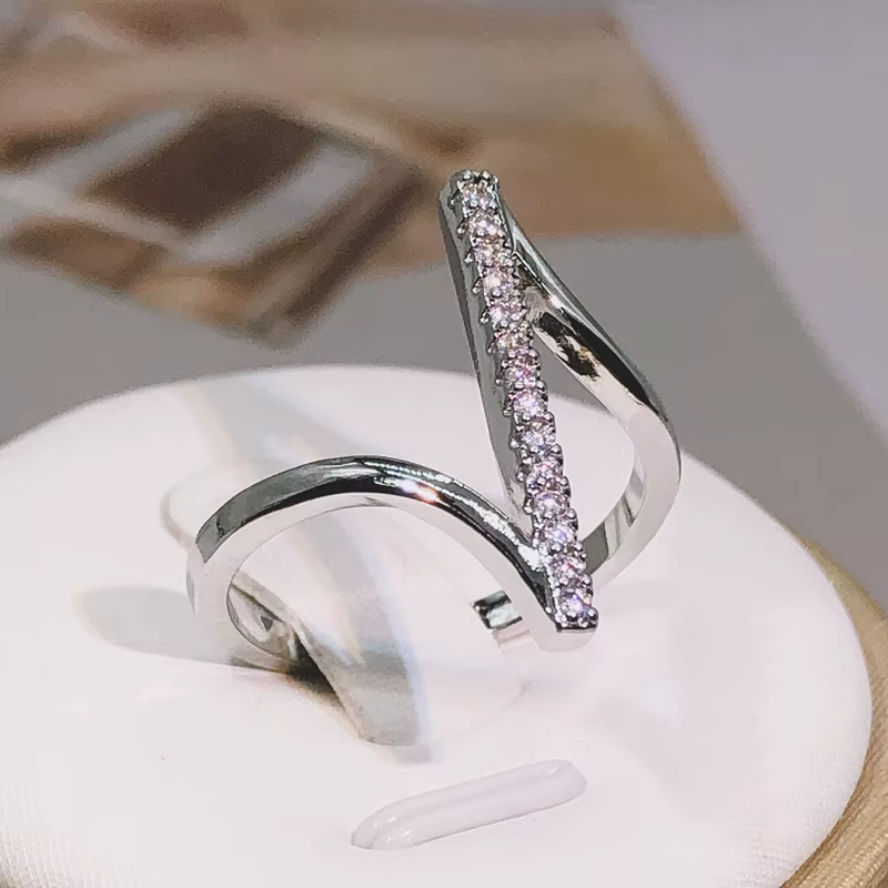 Bague de mariage en forme de "Z" pour femme