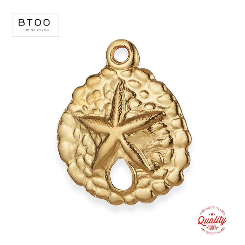 Pendentif Dollar de Sable en Or Rempli 14K