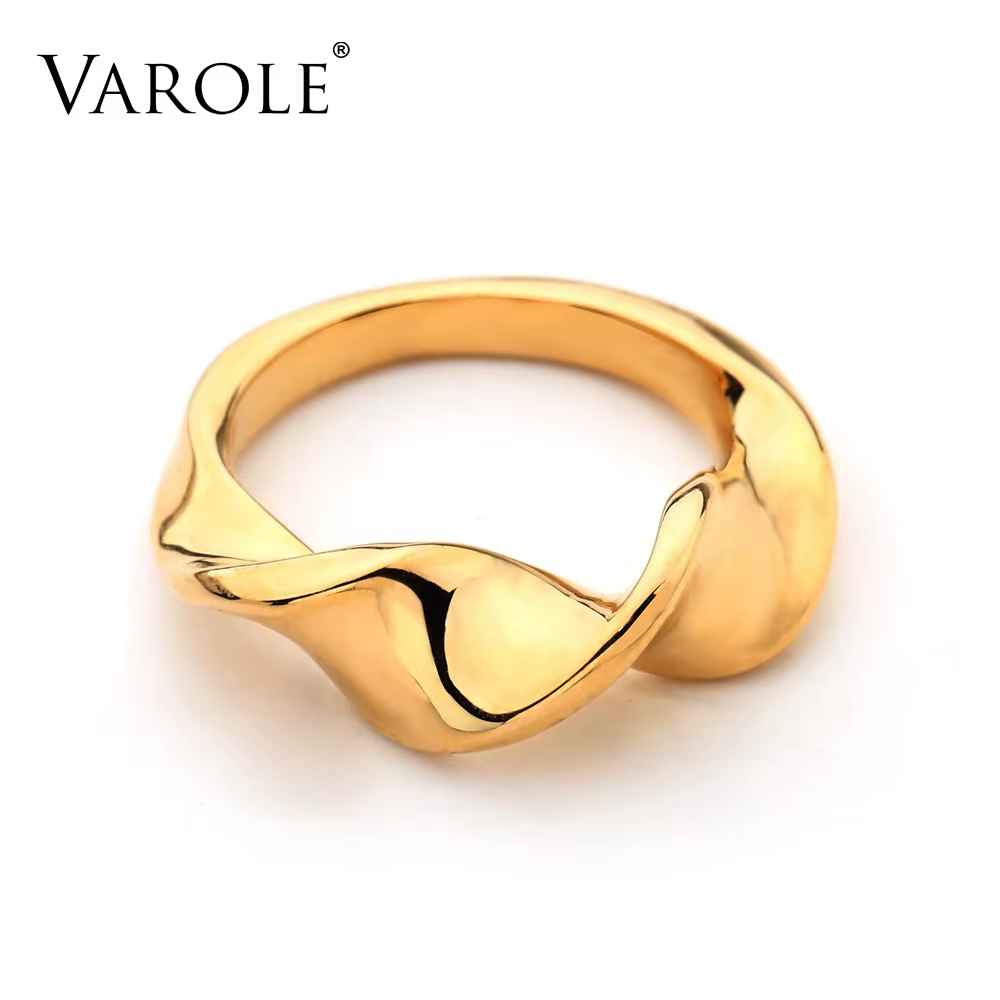 VAROLE – Bague en forme de courbe torsadée pour femmes
