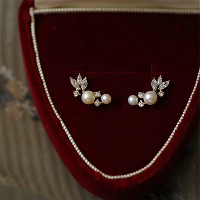 Boucles d'oreilles plaquées or 14 carats en argent Sterling 925 pour femmes