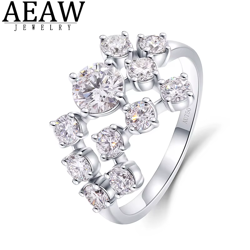 Bague de fiançailles en diamant cultivé en laboratoire pour femme